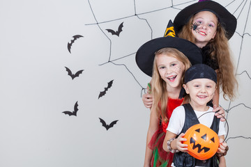 Happy children on Halloween party
