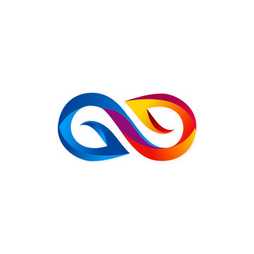 colorful infinity abstract symbol logo