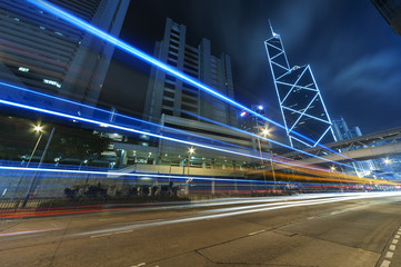 Night Traffic in Hong Kong