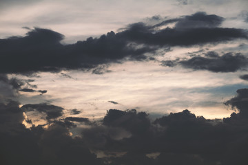 sky with clouds and sun