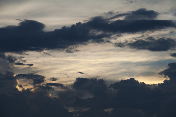 sky with clouds and sun