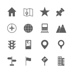 map icons set