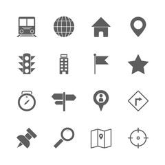 map icons set