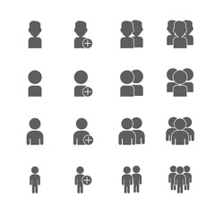 people icons set