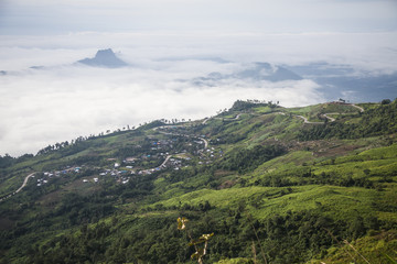 Mountains at Phu Tub Berk, Phetchabun, Thailand.