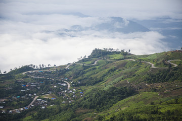 Mountains at Phu Tub Berk, Phetchabun, Thailand.