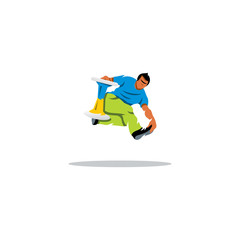 Obraz premium Hockern sport. Tricks with a chair. Vector Illustration.