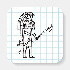 egypt god doodle