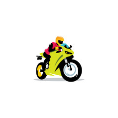 Obraz na płótnie Canvas Motorcycle races sign. Vector Illustration.