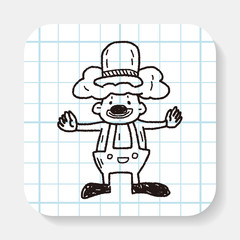 clown doodle drawing