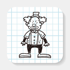 clown doodle drawing