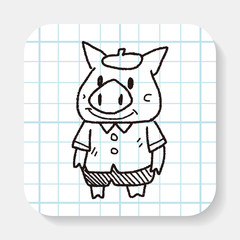 three little pigs doodle