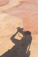 photographer shadow on ground