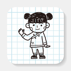 Chinese woman doodle