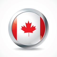Fototapeta premium Canada flag button