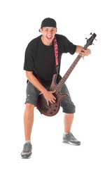 Naklejka premium Bass guitarist.