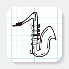 Obraz na płótnie Canvas Saxophone doodle