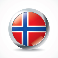 Obraz premium Jan Mayen flag button
