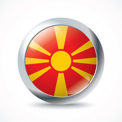 Obraz premium Macedonia flag button