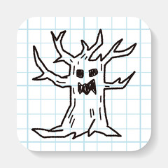 tree monster doodle