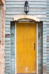 Old Yellow wooden door