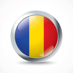 Romania flag button