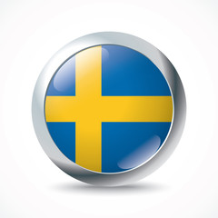 Sweden flag button