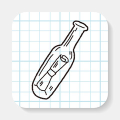 bottle message doodle