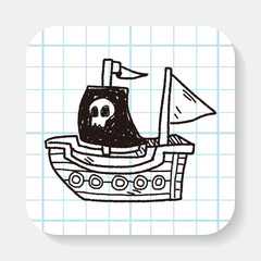 pirate ship doodle