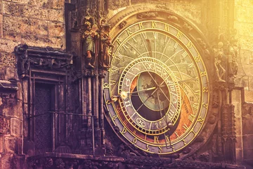 Fotobehang Astronomical Clock on Prague Old Town Square © Bits and Splits