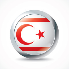 Northern Cyprus flag button