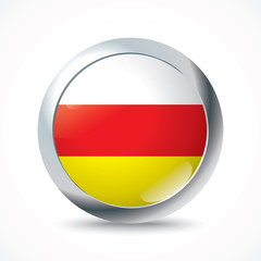 South Ossetia flag button