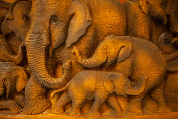 Carved Thai elephant