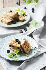 Homemade cake with blackberry