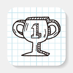 Trophy doodle drawing