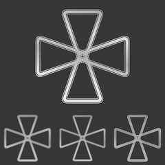 Silver line engineering logo design set