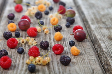 Different ripe berries