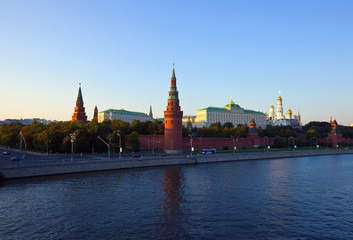 Obraz premium Moscow Kremlin in sunset