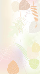 Autumn vertical banner with space for a text
