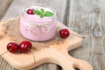 Cherry yogurt