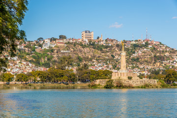 Obraz premium View at the Antananarivo from Anosy lake