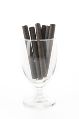wafer stick on white background