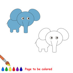 One little elephant. Page to be color. 