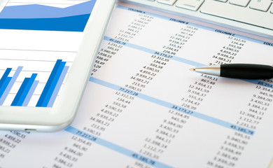 Financial data concept