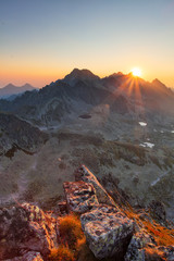 Fototapeta premium Vertical photo in rocky mountain landscape