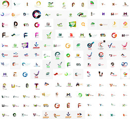 Mega set of letter logos
