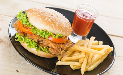 crispy chicken burger