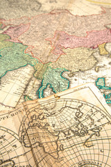 Naklejka premium 古い世界地図