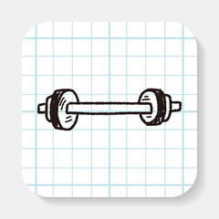 dumbbell fitness doodle