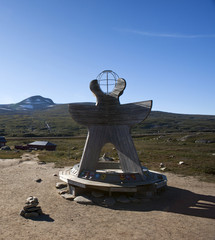 Arctic circle marker, Norway